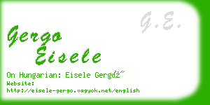 gergo eisele business card